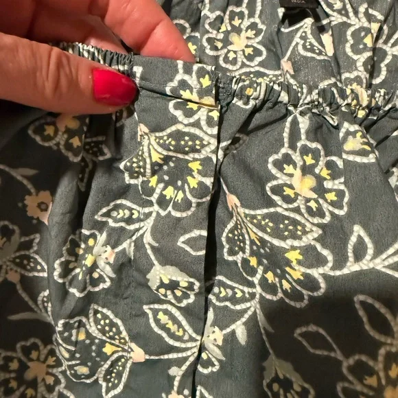 J. Crew Blue Floral Puff Sleeve Blouse - Picture 3 of 5